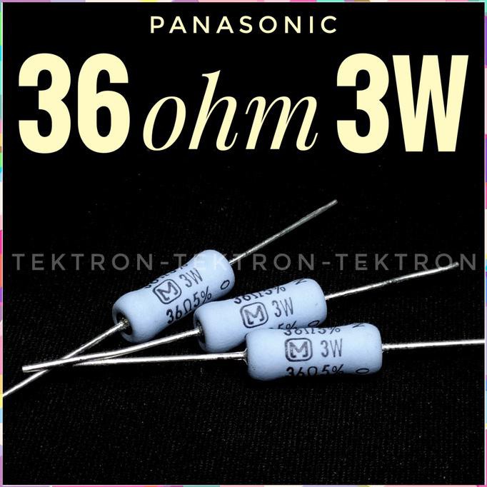 Panasonic 36ohm 3W Resistor 36R 3Watt tektron22 Segera Dapatkan