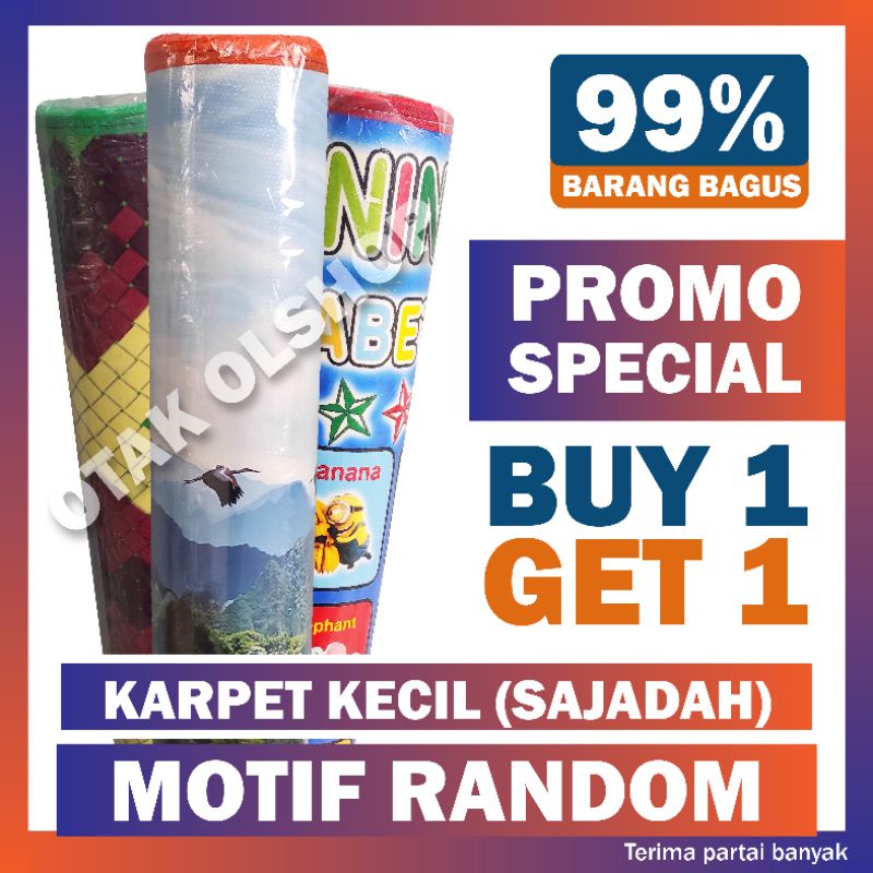 BELI 1 GRATIS 1 - KARPET SPON SAJADAH  / TIKAR LANTAI SPONS MOTIF KARAKTER