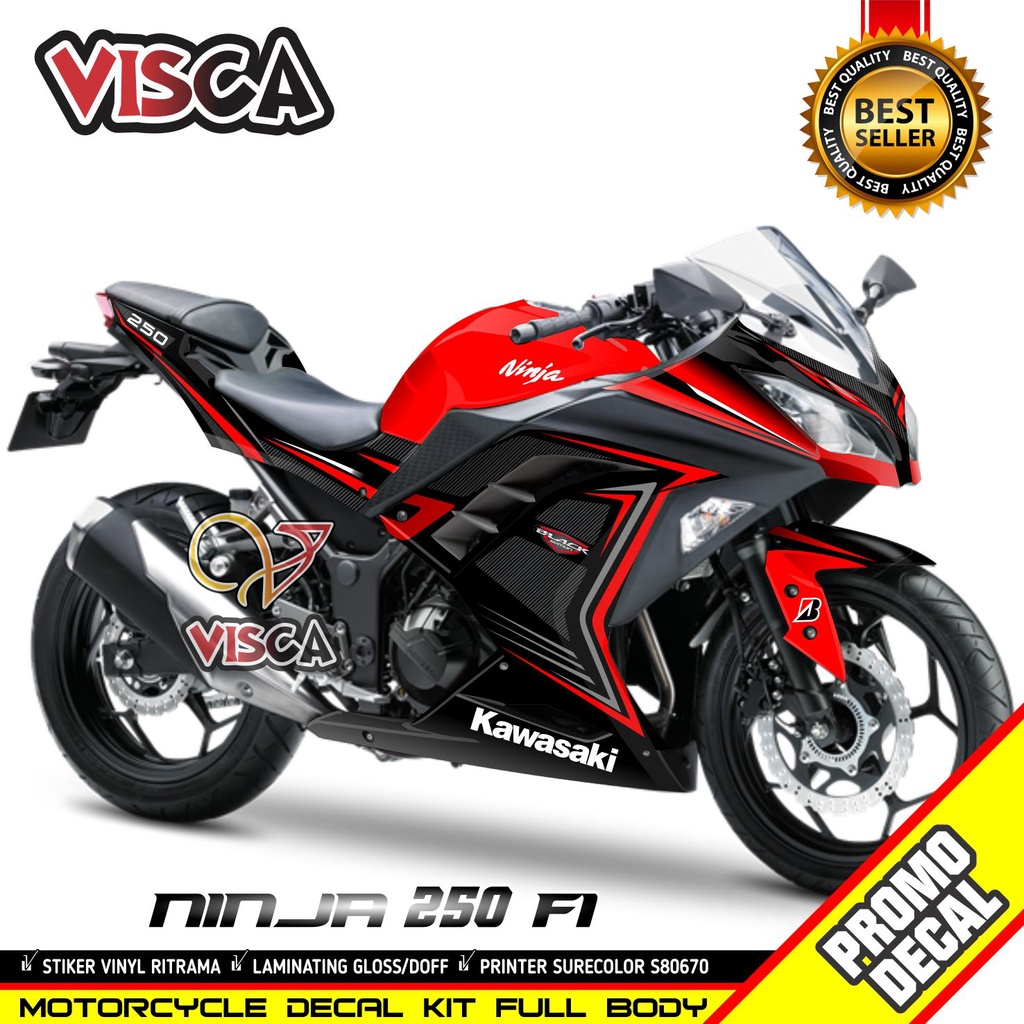Stiker Ninja 250 Fi Striping Ninja 250 Fi Decal Motor Ninja 250 fi Full Body Stiker Ninja 250fi Deka