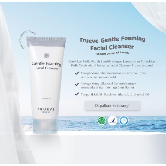 Trueve Gentle Facial Cleanser Low ph | Foaming 100g