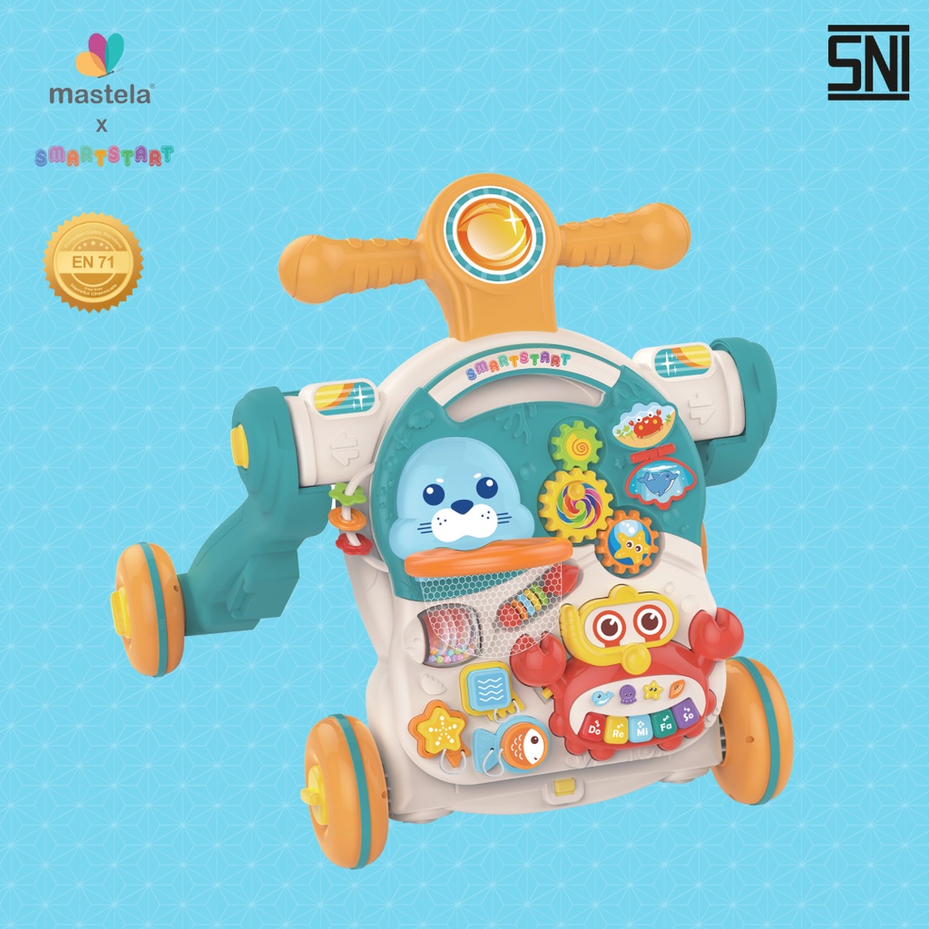 MASTELA Grande Activity / Push Music Walker - Baby Walker dengan musik 5 in 1 Mode, Play and Learn