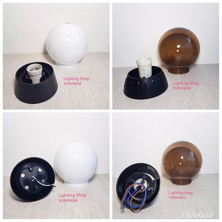 L1066 lampu plafon taman  dinding pilar bola acrylic anti 