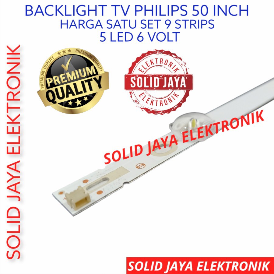 BACKLIGHT TV LED PHILIPS 50 INC 50PUT6002 50PUT6002S 70 50PUT LAMPU BL 5K 6V 50PUT6002S/70 INCH IN 6 VOLT 5 KANCING 5LED 50INCH 50IN 50INC 50PUT6002/70 PHILIPS