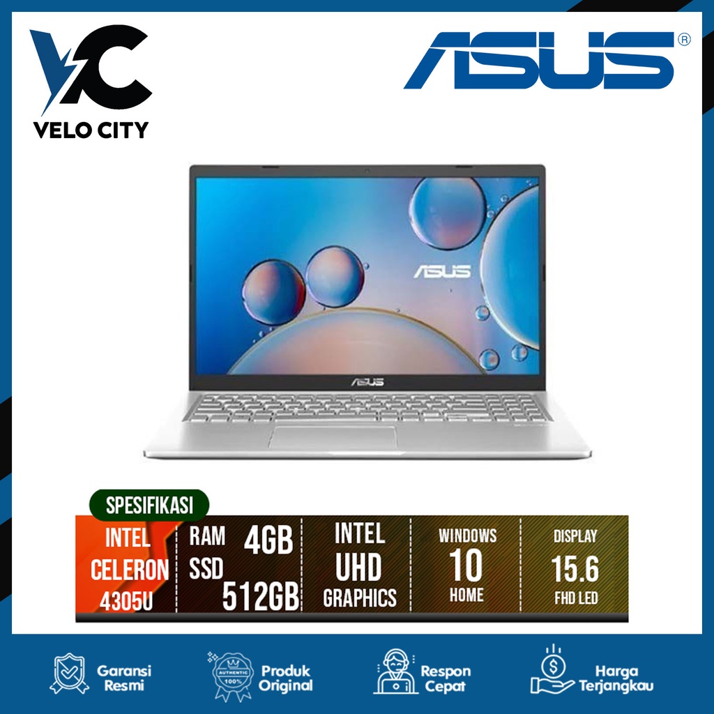 ASUS Vivobook 15 A509FA-FHD453 (Celeron® 4305U/4G/512G/SILVER)