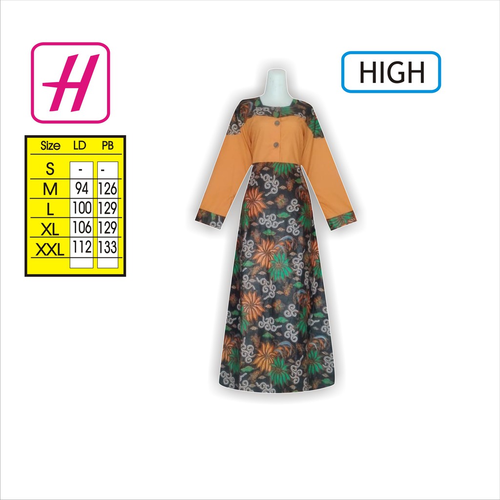 Baju Jubah Modern Model Gamis Batik Terbaru Desain Batik High