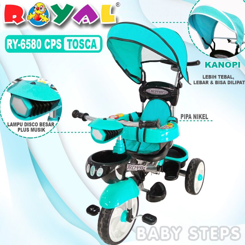 SEPEDA roda tiga STROLLER anak merk ROYAL TIPE 6580
