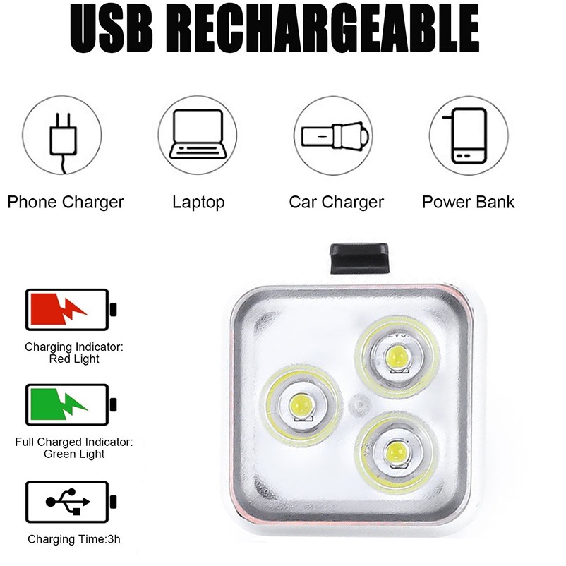 Lampu Depan Led Usb Rechargeable Anti Hujan Untuk Sepeda Gunung Mtb