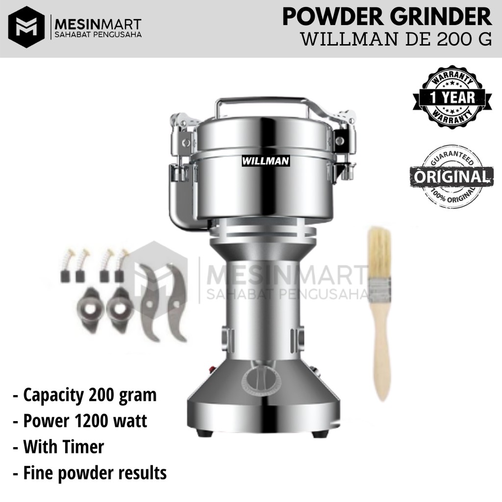 Mesin Giling Bumbu Rempah/ Penepung/ Spice Herb Grinder/Coffee Grinder Miller DE200G
