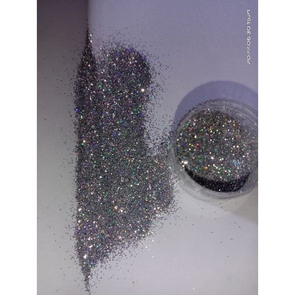 Glitter gold hologram/gliter silver hologram halus