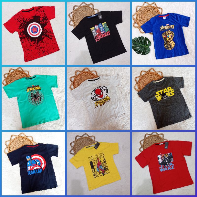 kaos marvel anak laki-laki ORIGINAL / kaos marvel nevada anak laki-laki ORIGINAL cut label nontag