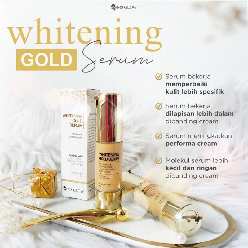 Whitening Gold Serum MS Glow 100% original skincare serum cewek termurah (bisa cod)