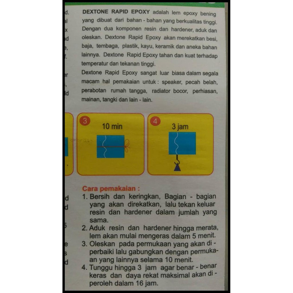 

EKSKLUSIF LEM DEXTONE RAPID EPOXY CLEAR / 5 M LEM PLASTIC STELL / SERBAGUNA