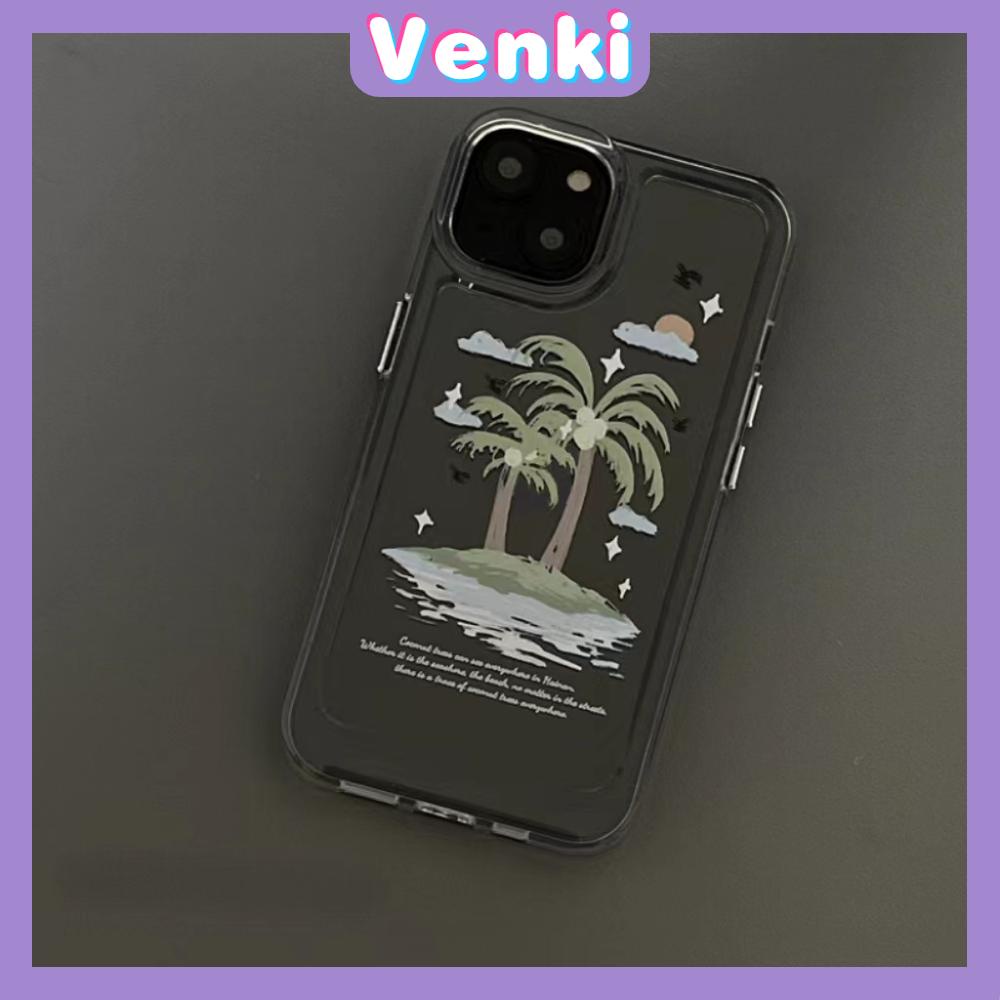 iPhone Case Silicone Soft Case Clear Case Space Case Shockproof Protection Camera Metal Button Coconut Tree Compatible For iPhone 11 Pro Max 13 Pro Max 12 Pro Max 7Plus xr XS Max