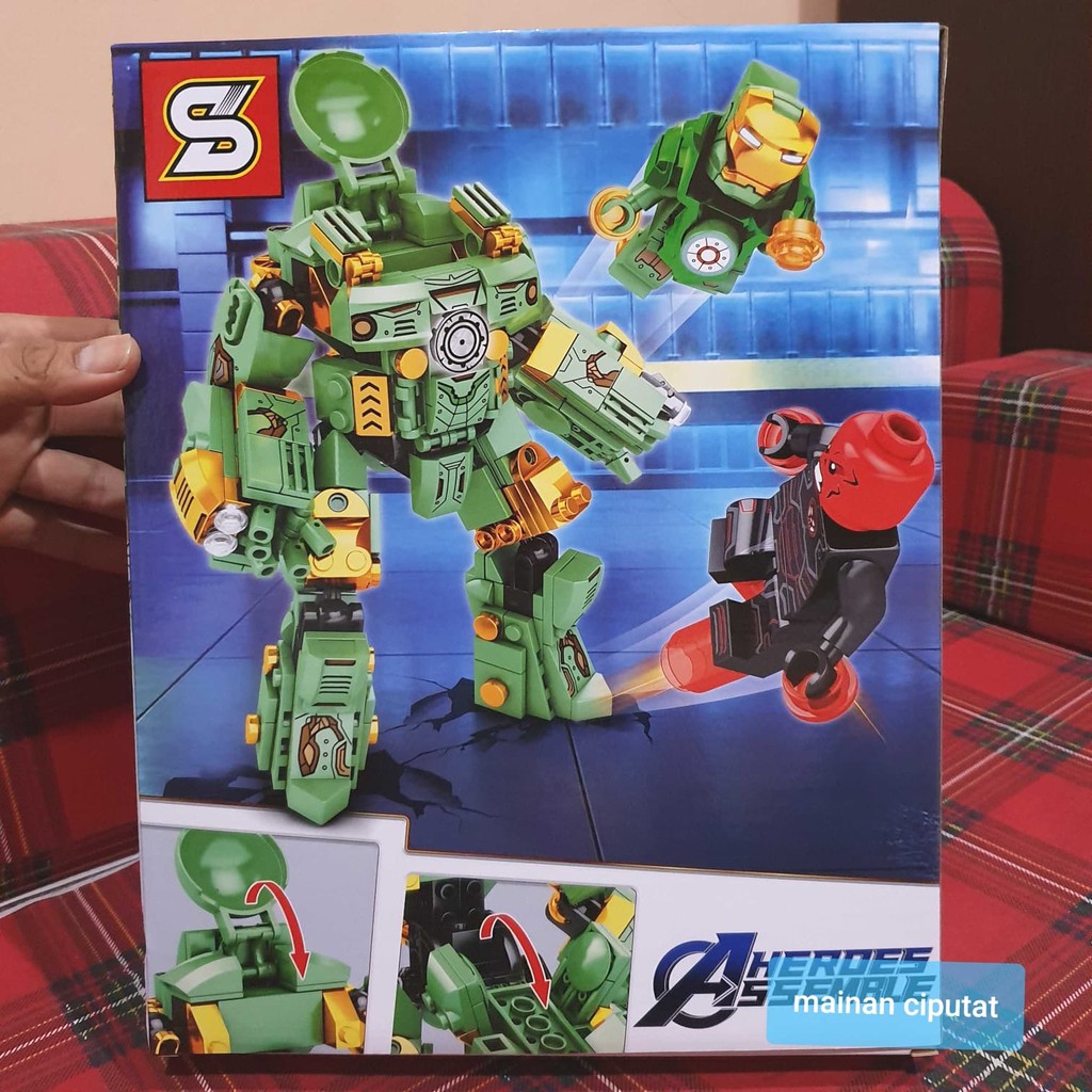 gratis SY1339 Ironman MK 37 Mech vs Iron Skull. SY 1339 hulkbuster mecha