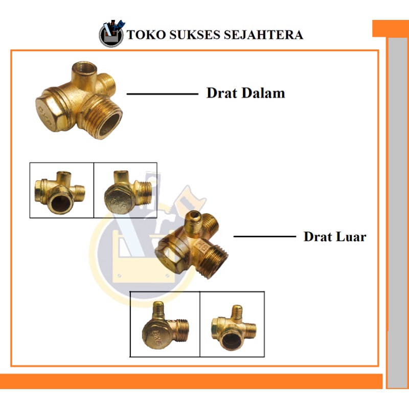 Nepel Drat Luar Dalam Kompressor Neaple Neple Drat Luar Dalam Mesin Compressor