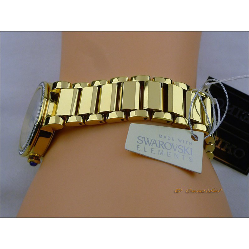 Seiko Womens SRK028P1 Quartz Gold Tone Bracelet | Jam Wanita SRK028