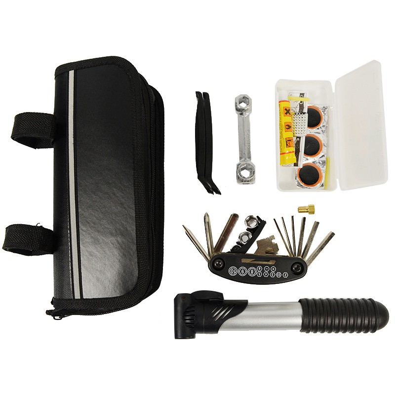 Toolkit Pompa set sepeda / alat reparasi tambal ban sepeda bicycle repair toolkit
