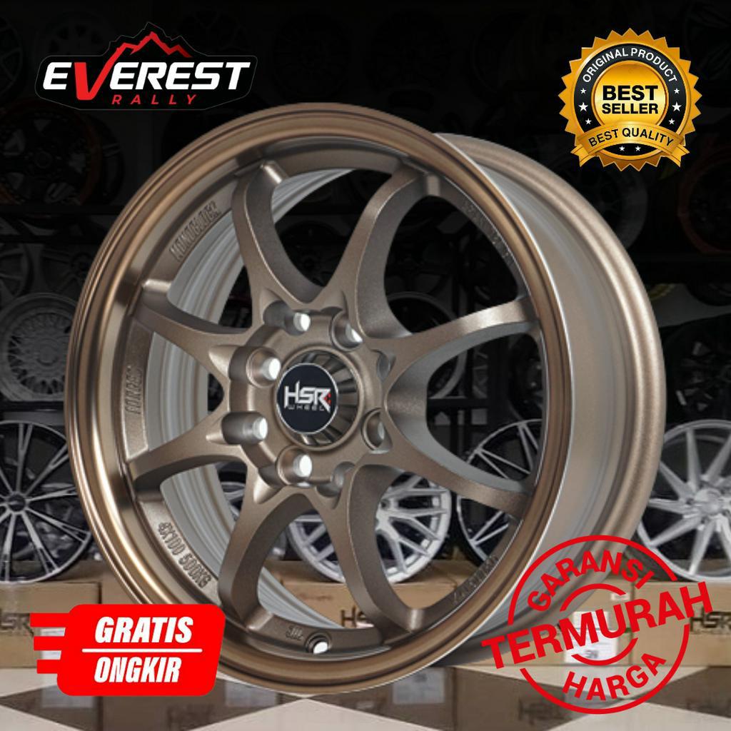 Velg Mobil HSR Ring 14 HIROSHIMA 4197 HSR R14 lebar 55 pcd 4x100-114,3 velg hsr