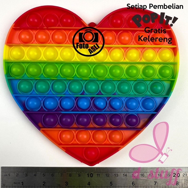 POP IT mainan Fidget Rainbow POPIT jumbo / XXL size-5