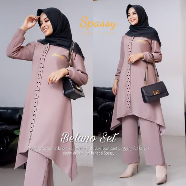 Setelan Kulot Belano Set Ori Spassy Shopee Indonesia