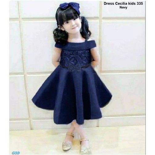 COD - BAJU DRESS PANJANG ELEGAN MODERN PESTA NATAL KOREA / Dress Natal Anak