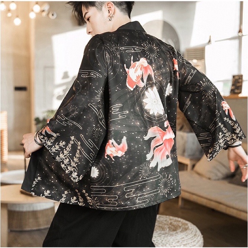 KIMONO CARDINGAN HAORI IMPORT PRIA WANITA KOREA JEPANG ORIGINAL HARAJUKU RE42