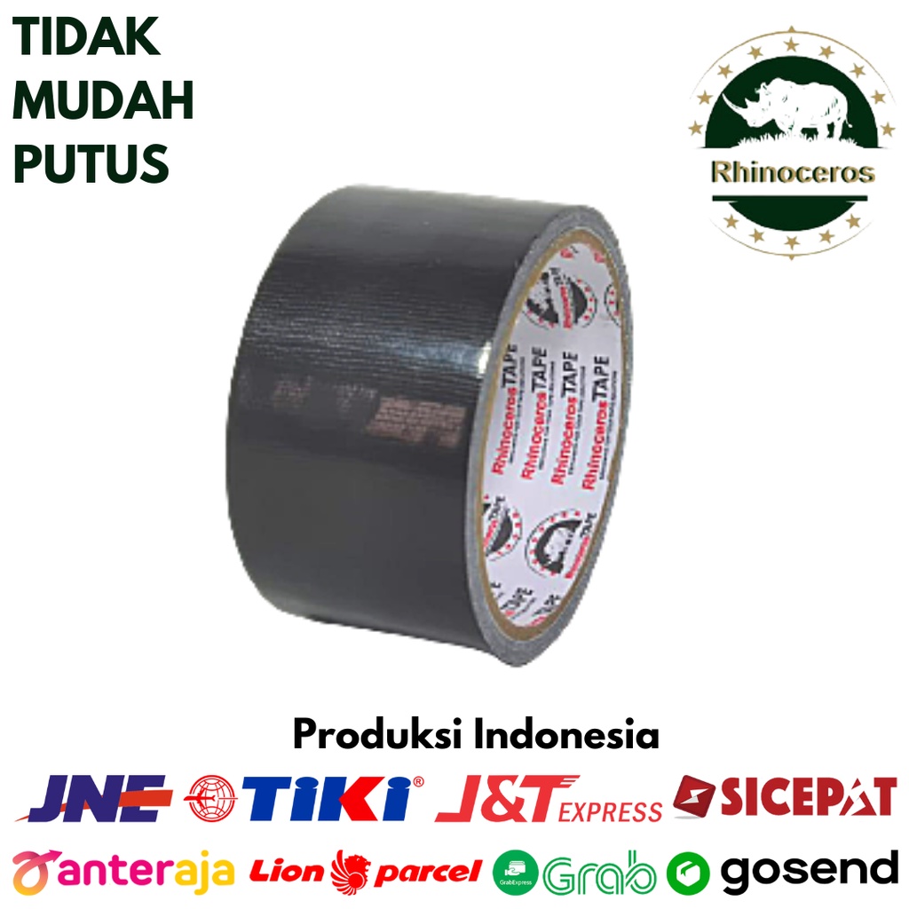 Cloth Tape RHINOCEROS TAPE Lakban Kain Lakban Jilid Selotip Kain Isolasi Kain 48m x 5 meter