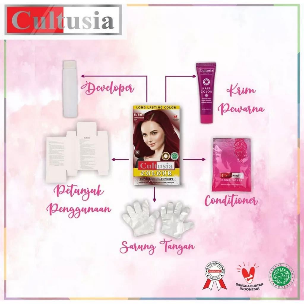 Cultusia Hair Color Flowrns Red 6/66 30 ML