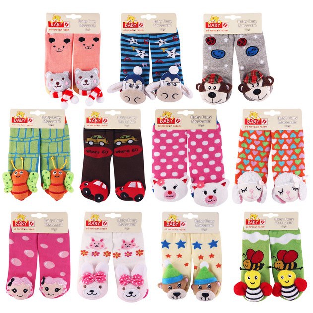 Kiddy Kaos Kaki Bayi 3D Anti Slip - Isi 2 Pasang