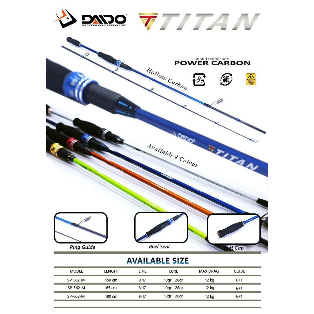 Kartinifisihing JORAN PANCING DAIDO TITAN 150 165 180 CARBON