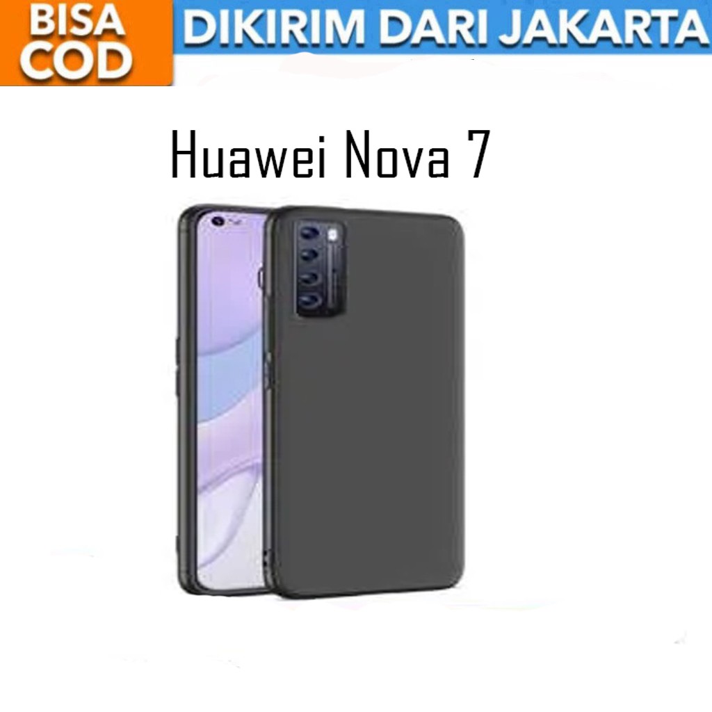 Darknight Huawei Nova 7 | Slim Case Black Matte Softcase Premium Baby Skin - Hitam