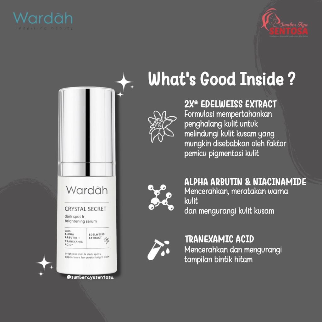 WARDAH CRYSTAL SECRET DARK SPOT &amp; BRIGHTENING SERUM 20ML