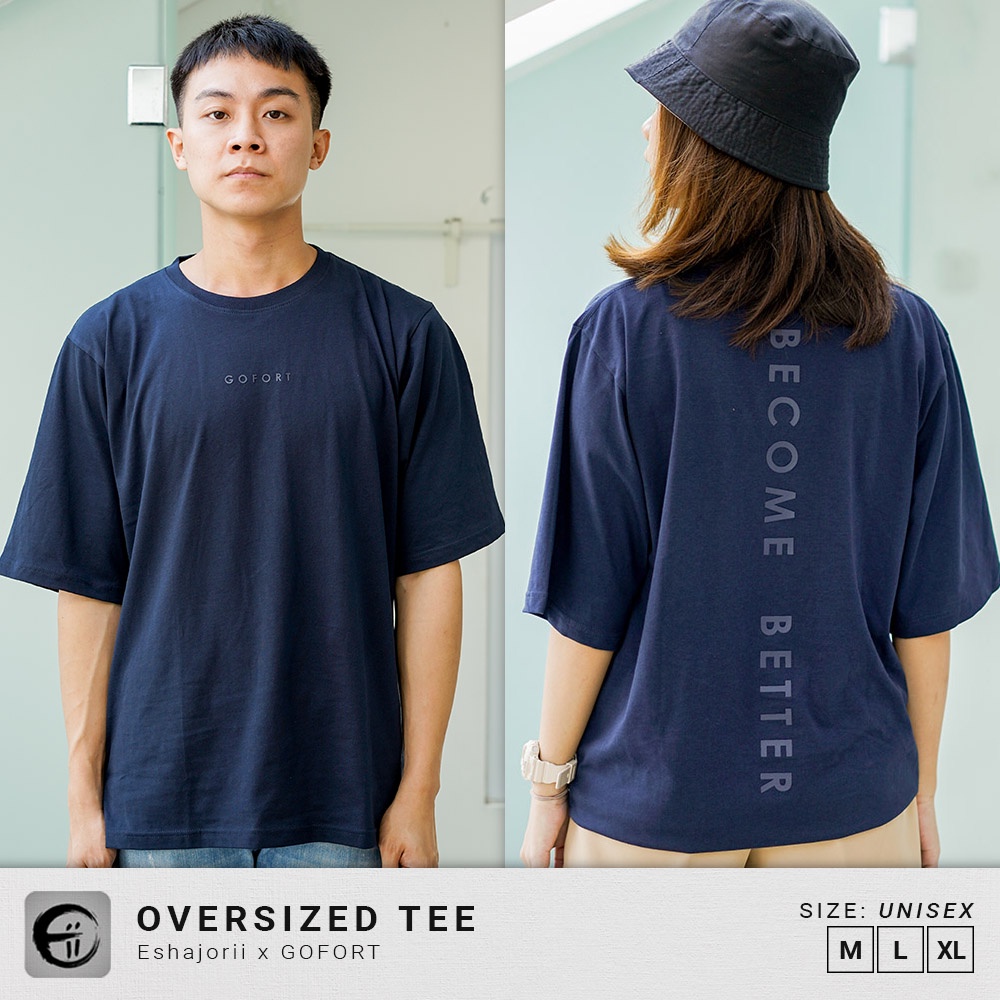 GOFORT Kaos Basic Oversized Tee Unisex S M L XL Size Internasional