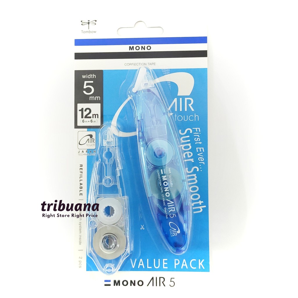 

Tombow Mono Correction Tape AIR 5 (5mm x 6m) - Tipex Kertas Tombow Air Touch Plus Refill