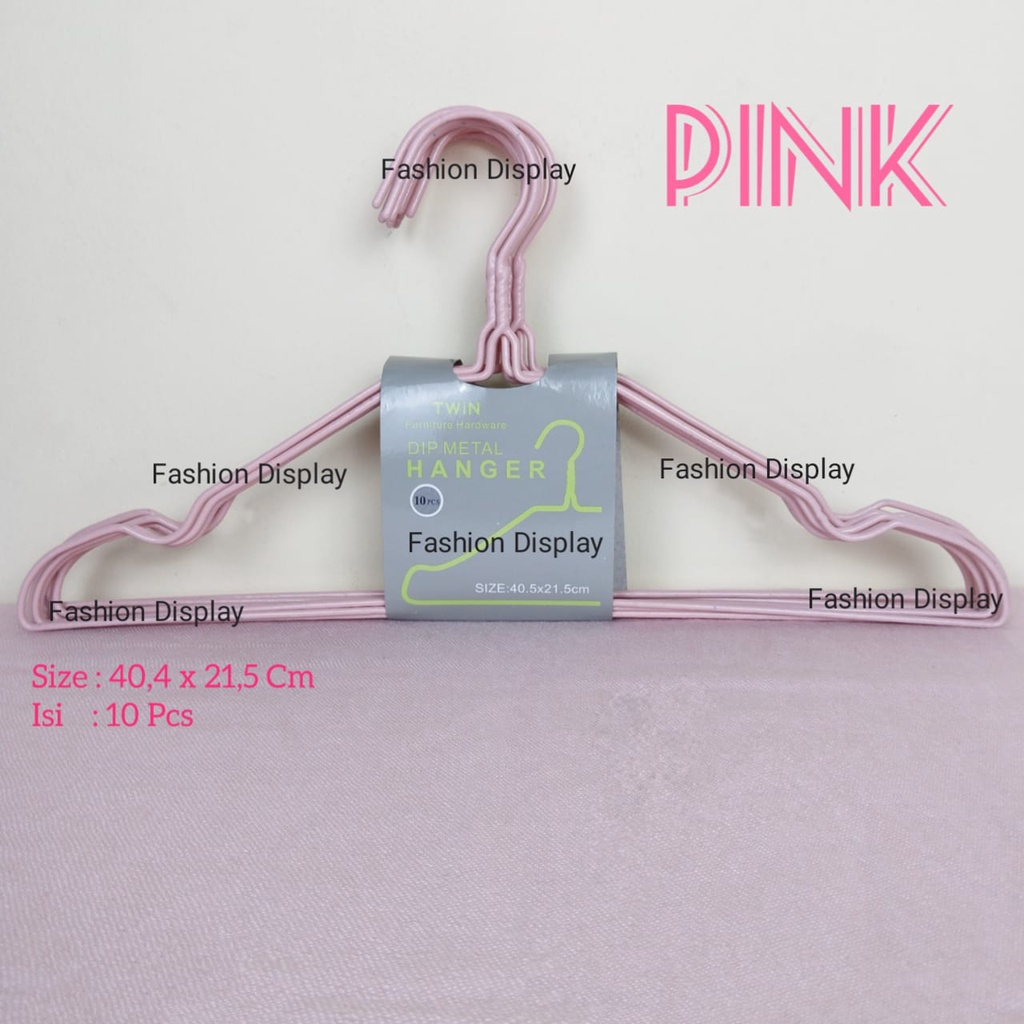 Hanger Kawat Coating Hanger Besi Gantungan Baju Premium Tebal Display Pakaian - PAK C