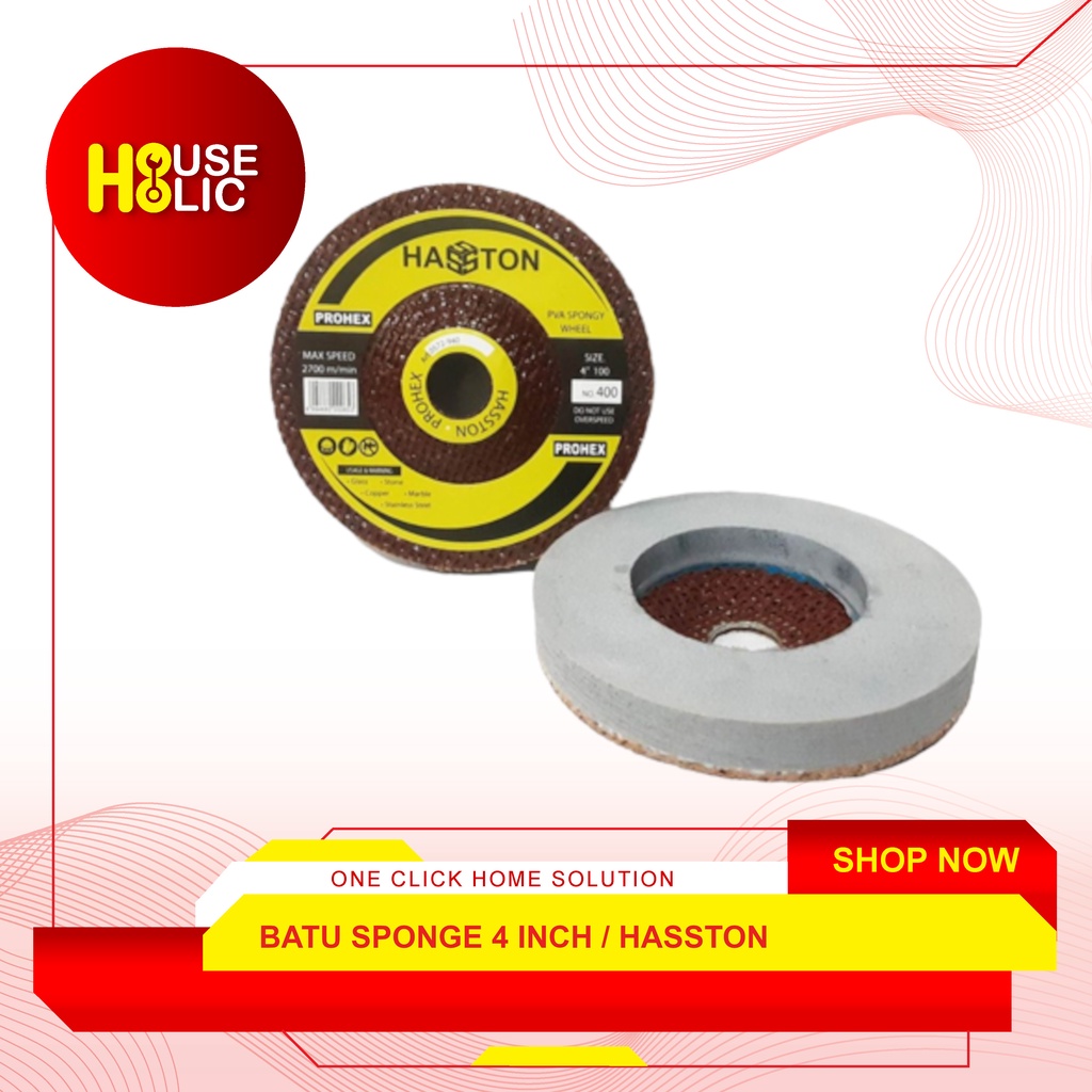 Batu Sponge 4&quot; Inch / Batu Sponge Wheel 4 Inci Hasston Series 0572