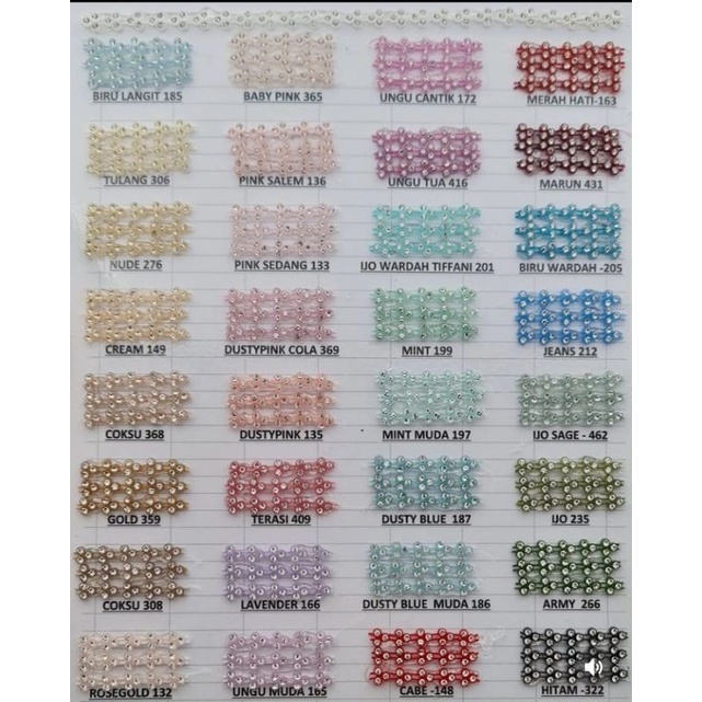 DIAMOND RHINESTONE KRISTAL CK MATA SEMUT / 3 MATA WARNA WARNI PER 1 ROLL UTUH