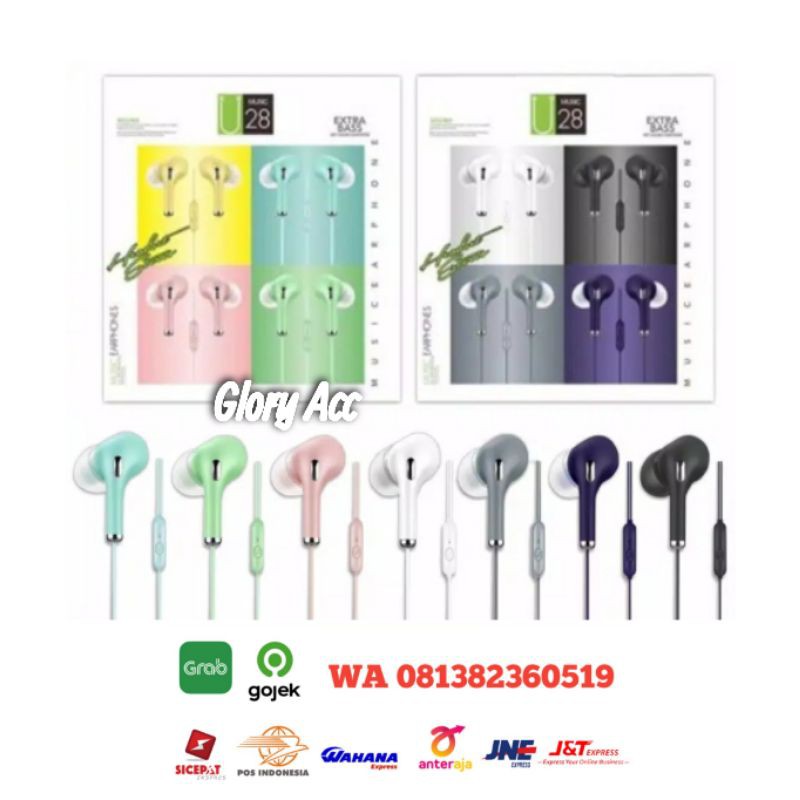 U28 MACARON Headset Stereo Hifi Extra Bass