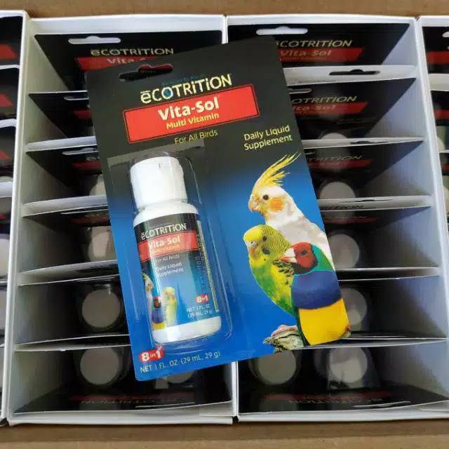 VITASOL VITA-SOL ECOTRITION 29ML VITAMIN BURUNG LOVEBIRD MURAI KACER IJO KENARI JALAK TLEDEKAN PLECI
