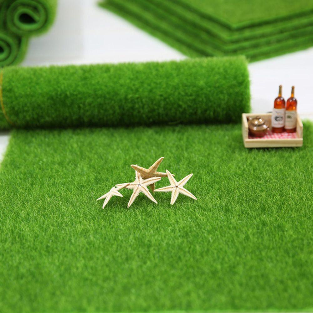 Top Karpet Mikro Lanskap Buatan Simulasi Hijau Rumput Tikar Rumput