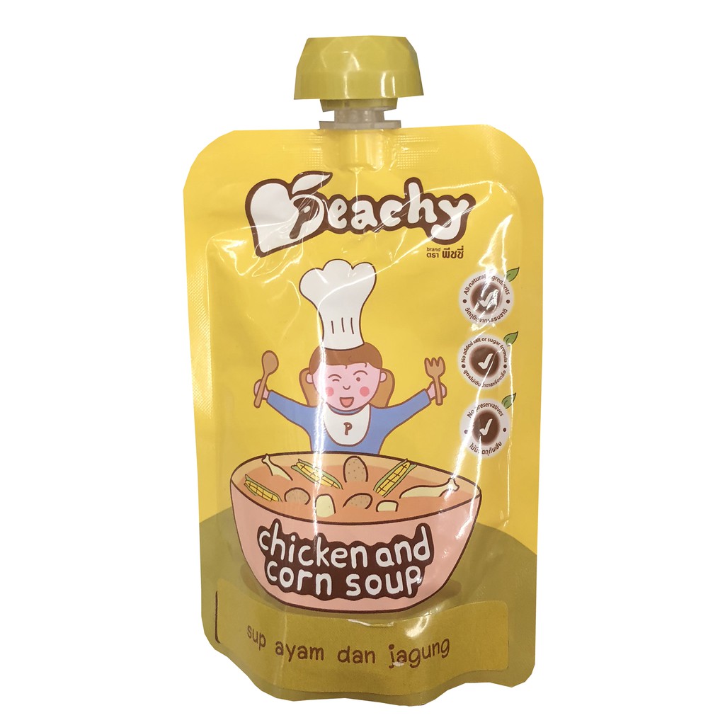 Peachy Apple MangoBanana Puree Makanan Bayi Intant Untuk Travelling 125gram