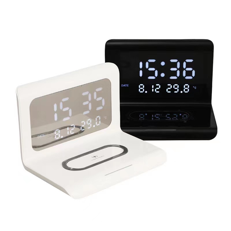 3 in 1 Wireless Charger Alarm Clock Jam Alarm