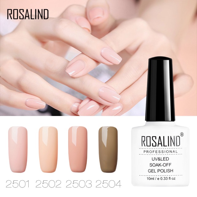 ROSALIND NUDE SERIES 7ml soak off gel polish nude color kutek gel nude tahan lama