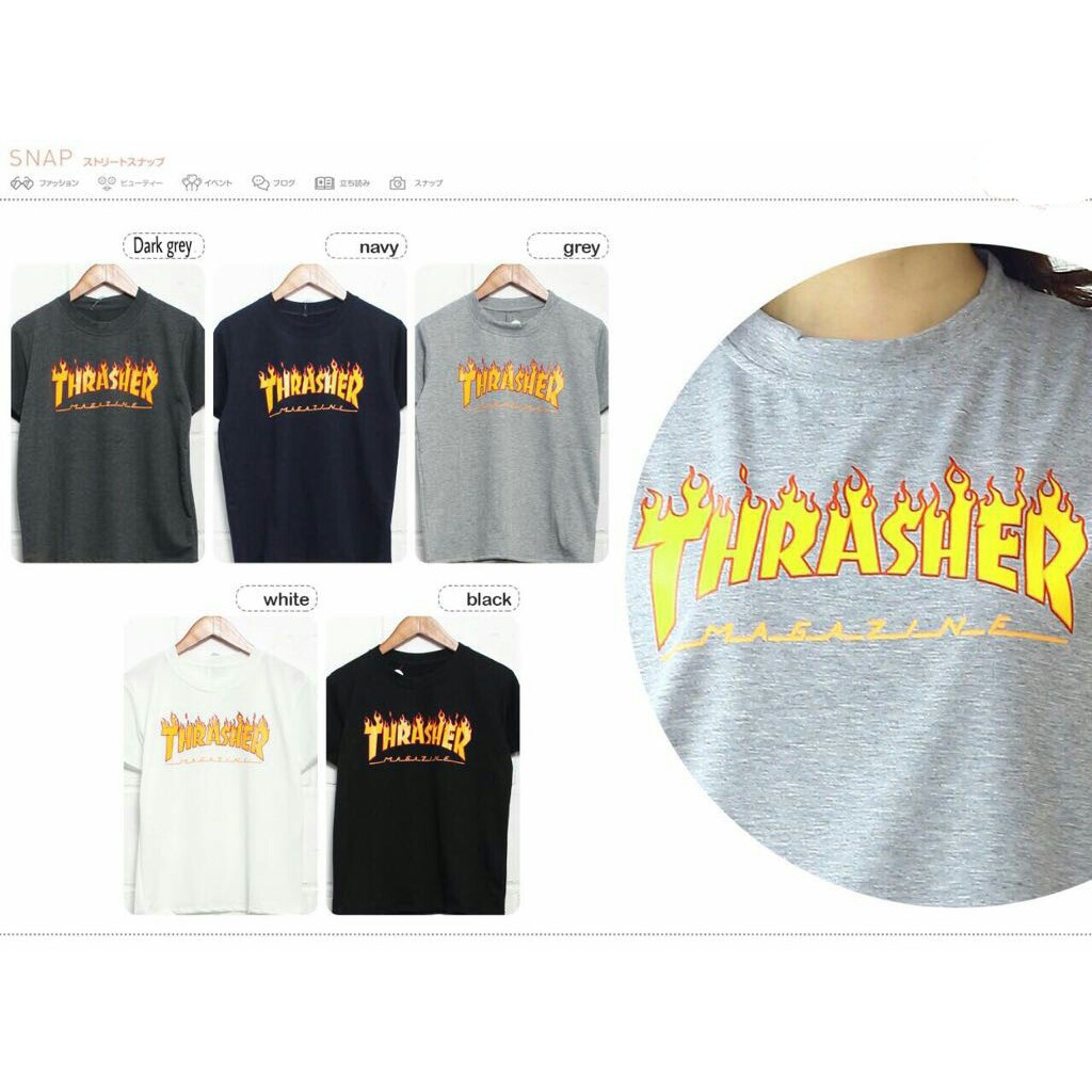 TJ037 - THRASHIER TSHIRT / Atasan Kaos Wanita Adem Nyaman / Baju Cewek Trendy Fashion