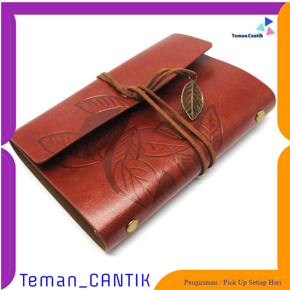 

TC-DA1 PHANTACI Buku Catatan Binder Kulit Retro Leaf Kertas B7 - BSD666