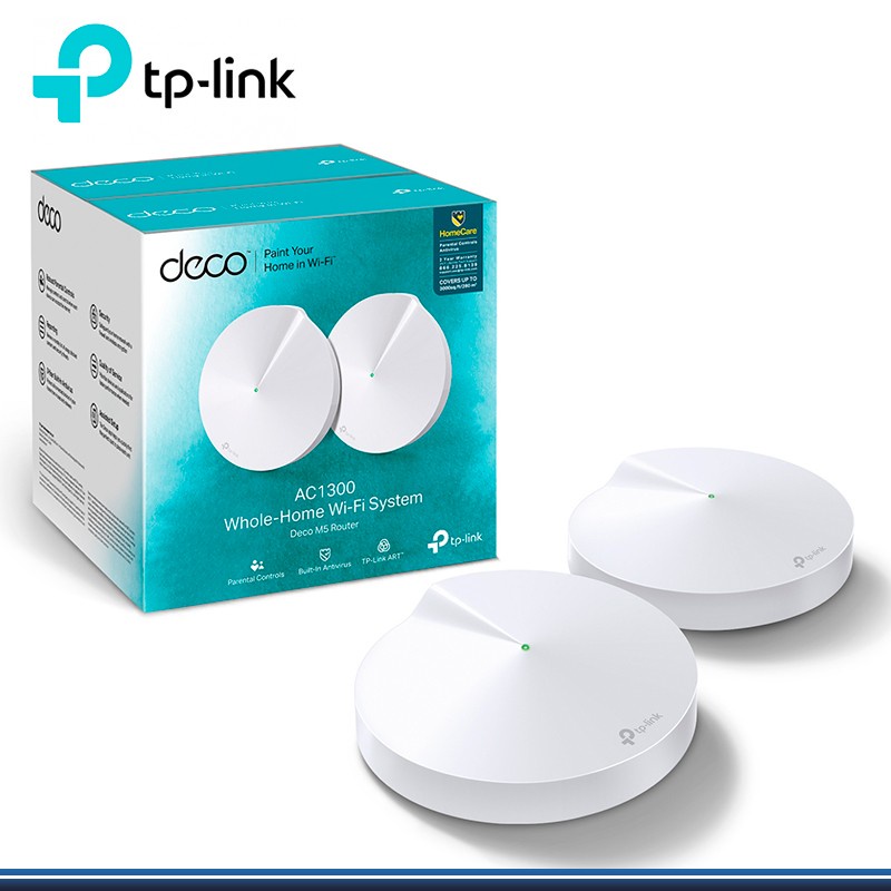 TP-LINK DECO M5 AC1300 Whole Home Mesh Wi-Fi System (2-Pack) - DECO M5