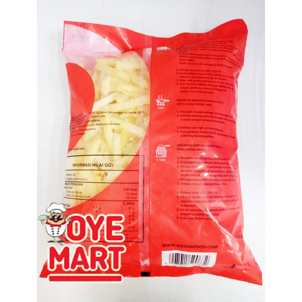 GOGO FRIES SHOESTRING 1KG / KENTANG GORENG BEKU