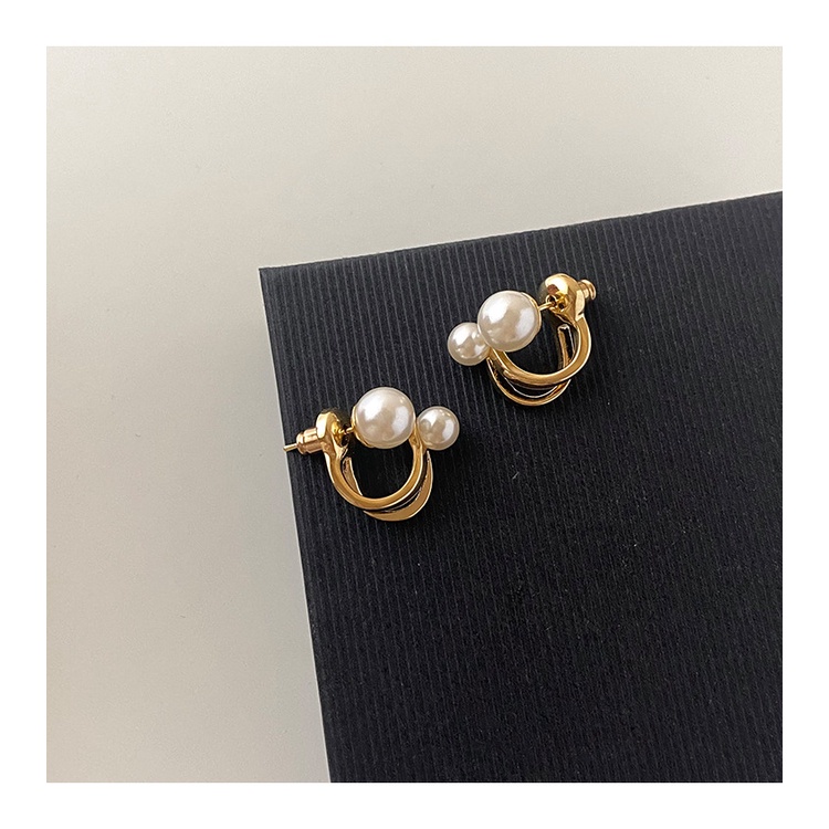 Anting Mutiara Bahan 925 Silver Plated Gaya Korea Untuk Wanita