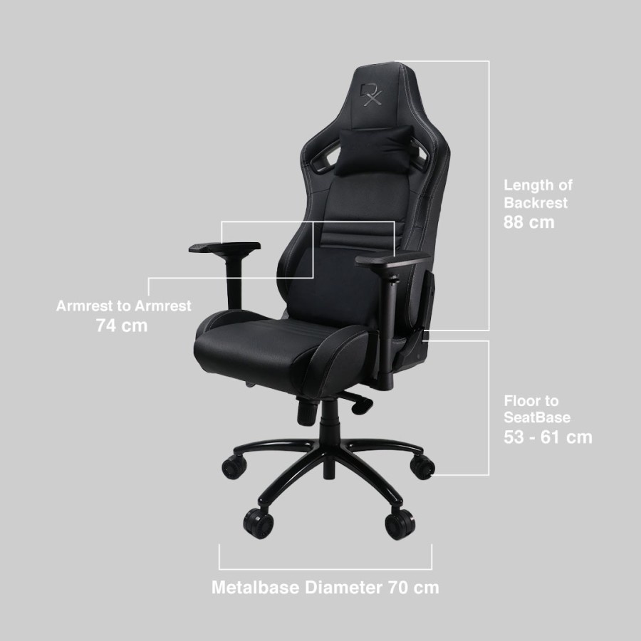Rexus Gaming Chair Kursi Daxa Elco 2 DX-EC2 - Daxa Elco II DX EC2 MAX
