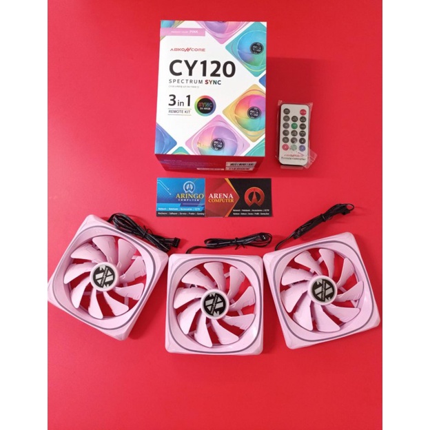 Hardware PC ABKO ABKONCORE CY120 PINK 3Fan + Remote